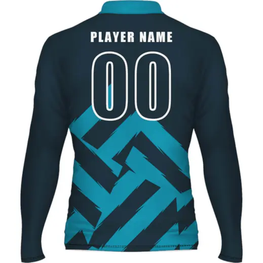 Mens Long Sleeve Golf Shirt Back